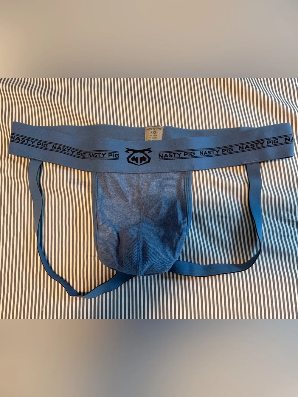 Nasty Pig Red and Blue 2 pack jocks with Black Center Panel. New  XXL